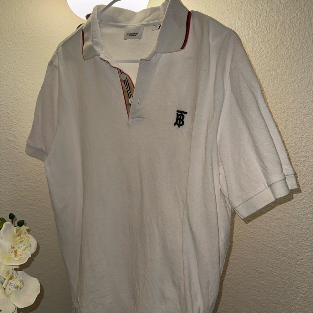 White Polo Burberry